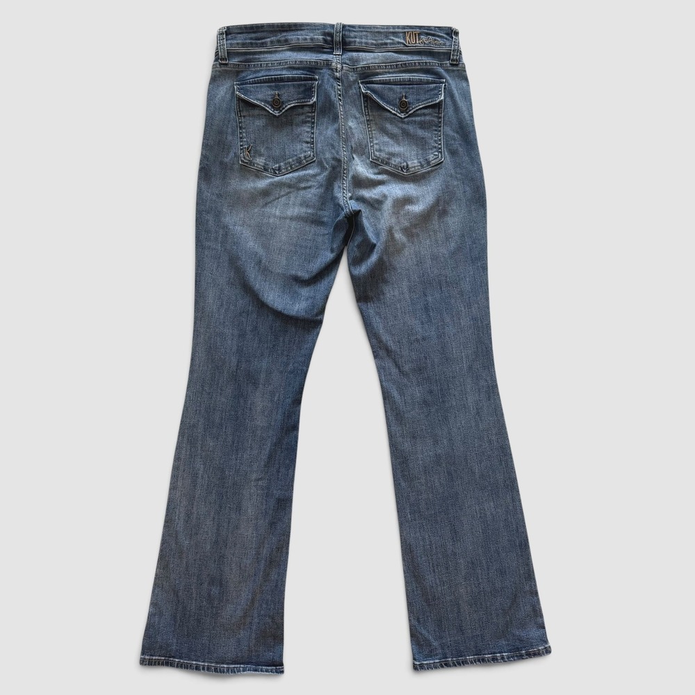 Kut from the Kloth Natalie Bootcut Jeans Medium Wash Flap Pocket KP1549MA4R 14 - Picture 2 of 12